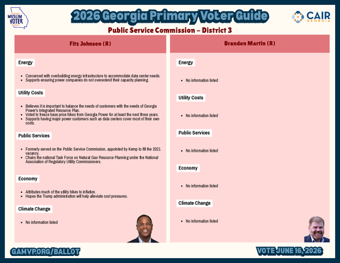 Public Service Commission - District 3 voter guide thumbnail