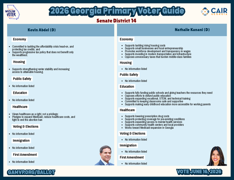 State Senate District 14 voter guide thumbnail